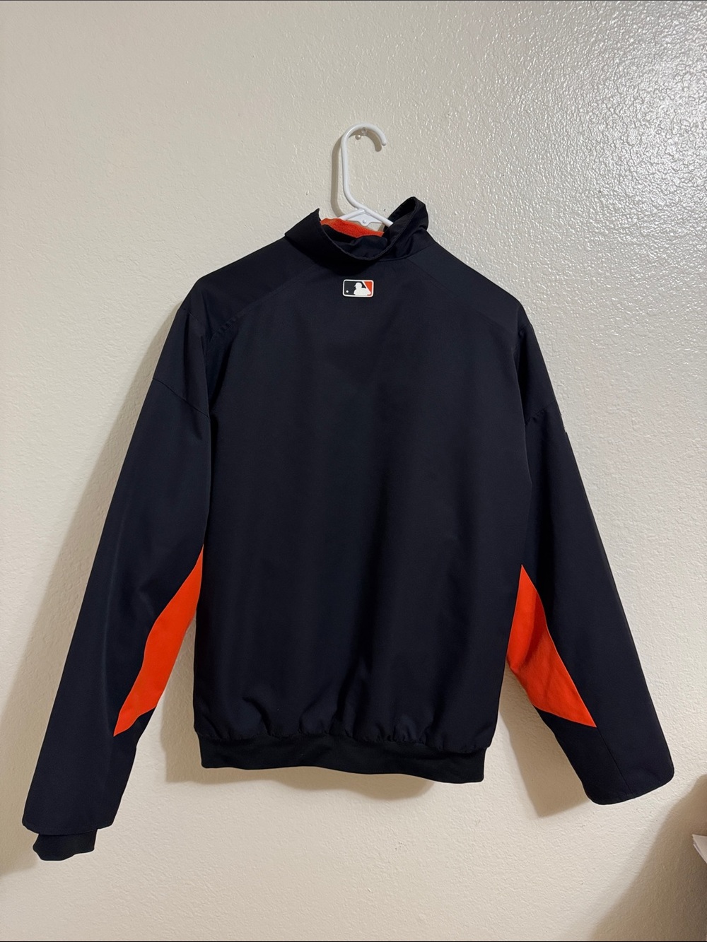 Majestic Black and Orange 'San Francisco' Zip Puffer Jacket - Picture 3 of 4